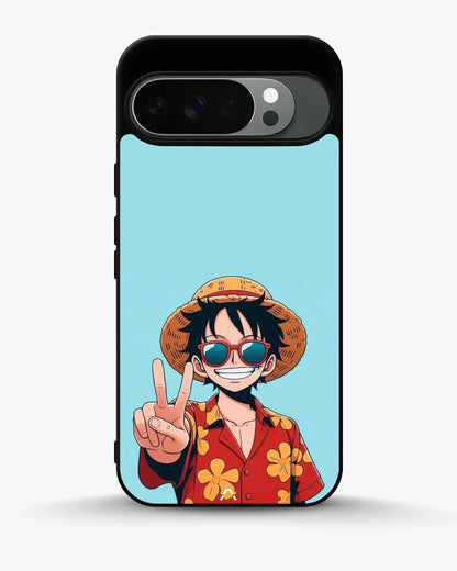 Anime Pirate Captain Phone Case - Red & Yellow Adventure Print for iPhone, Samsung, Pixel, OnePlus & Vivo