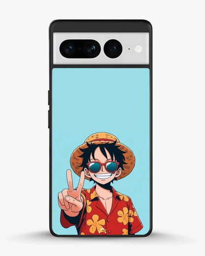 Anime Pirate Captain Phone Case - Red & Yellow Adventure Print for iPhone, Samsung, Pixel, OnePlus & Vivo