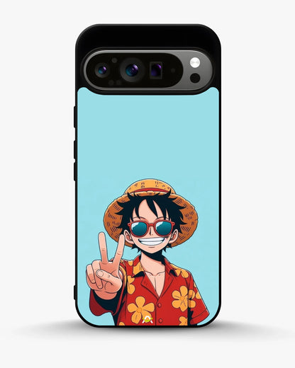 Anime Pirate Captain Phone Case - Red & Yellow Adventure Print for iPhone, Samsung, Pixel, OnePlus & Vivo