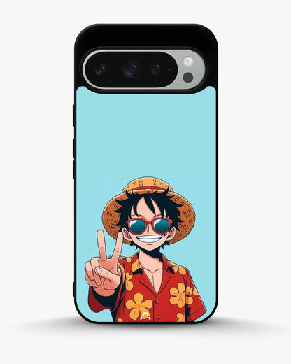 Anime Pirate Captain Phone Case - Red & Yellow Adventure Print for iPhone, Samsung, Pixel, OnePlus & Vivo