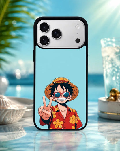 Anime Pirate Captain Phone Case - Red & Yellow Adventure Print for iPhone, Samsung, Pixel, OnePlus & Vivo