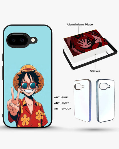 Anime Pirate Captain Phone Case - Red & Yellow Adventure Print for iPhone, Samsung, Pixel, OnePlus & Vivo