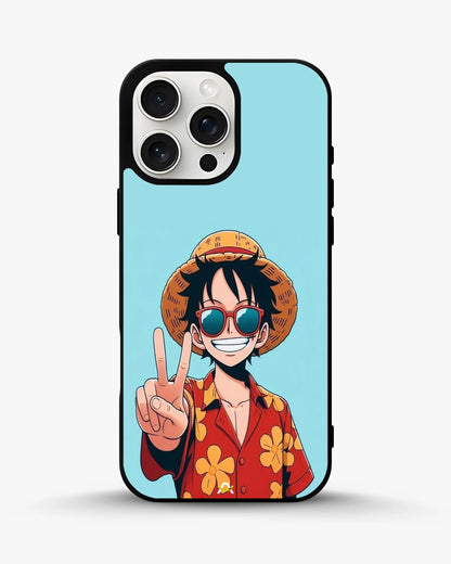 Anime Pirate Captain Phone Case - Red & Yellow Adventure Print for iPhone, Samsung, Pixel, OnePlus & Vivo