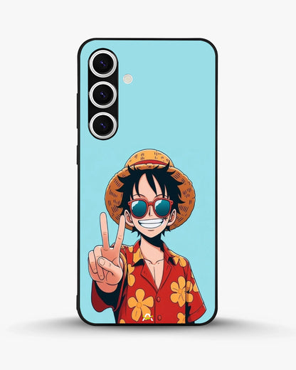 Anime Pirate Captain Phone Case - Red & Yellow Adventure Print for iPhone, Samsung, Pixel, OnePlus & Vivo