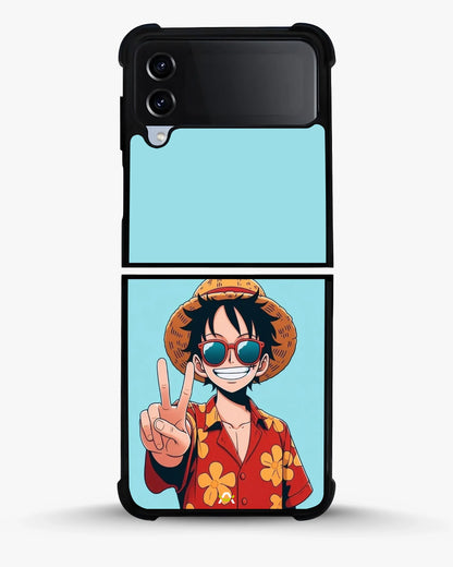 Anime Pirate Captain Phone Case - Red & Yellow Adventure Print for iPhone, Samsung, Pixel, OnePlus & Vivo
