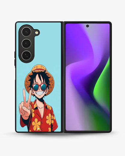 Anime Pirate Captain Phone Case - Red & Yellow Adventure Print for iPhone, Samsung, Pixel, OnePlus & Vivo