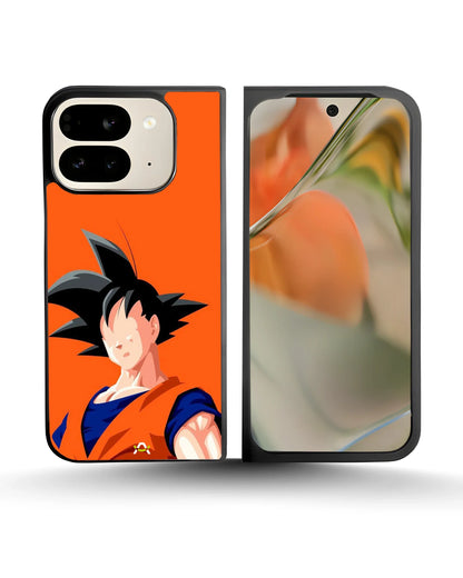 Anime Super Warrior Phone Case - Orange & Navy Fighter Print for iPhone, Samsung, Pixel, OnePlus & Vivo