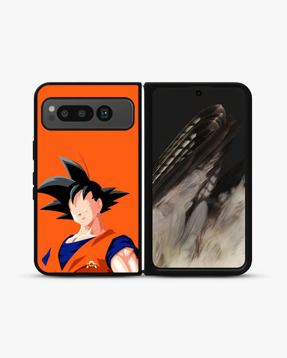 Anime Super Warrior Phone Case - Orange & Navy Fighter Print for iPhone, Samsung, Pixel, OnePlus & Vivo