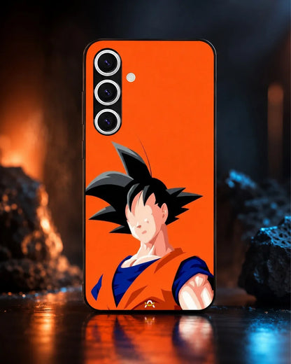 Anime Super Warrior Phone Case - Orange & Navy Fighter Print for iPhone, Samsung, Pixel, OnePlus & Vivo