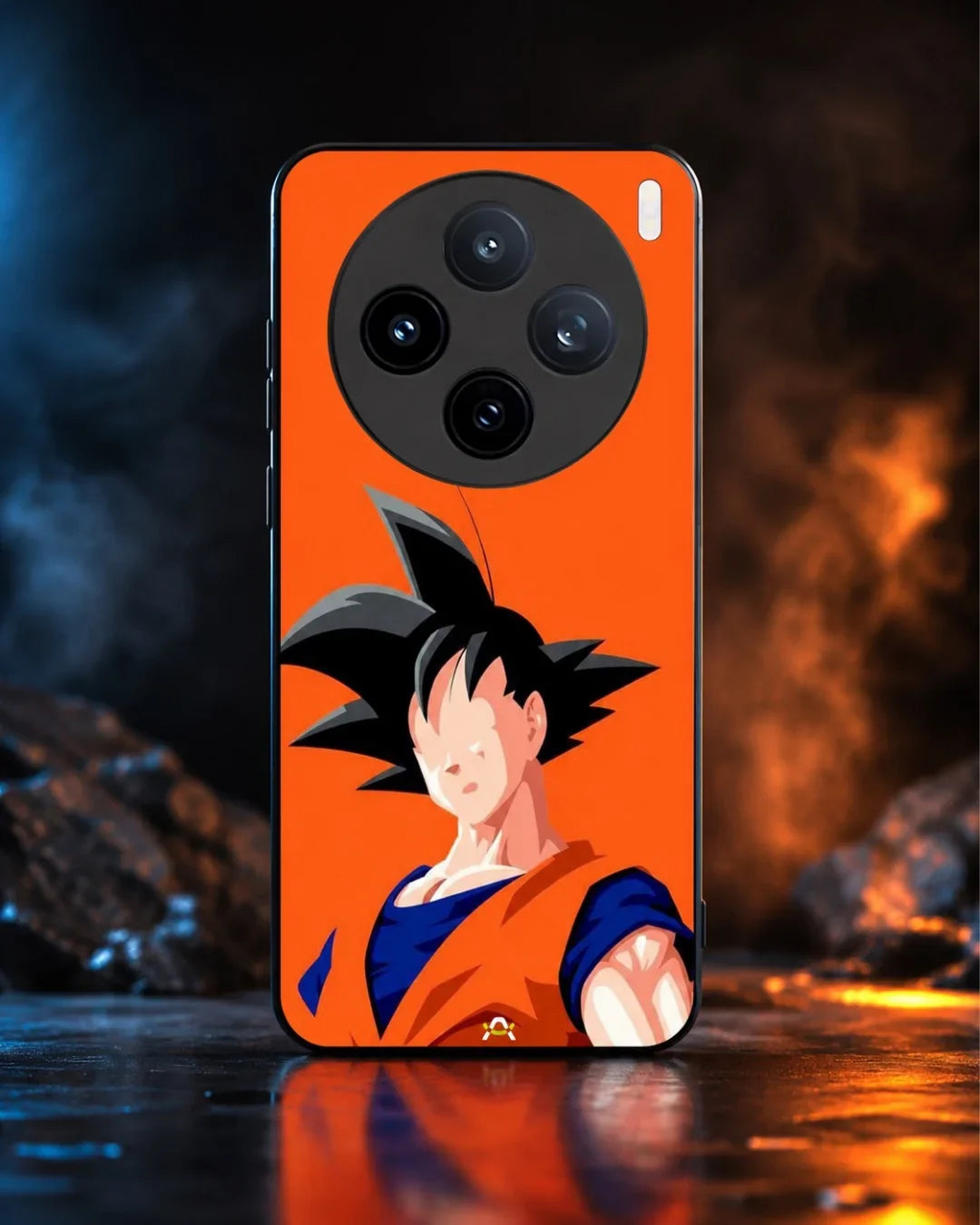 Anime Super Warrior Phone Case - Orange & Navy Fighter Print for iPhone, Samsung, Pixel, OnePlus & Vivo