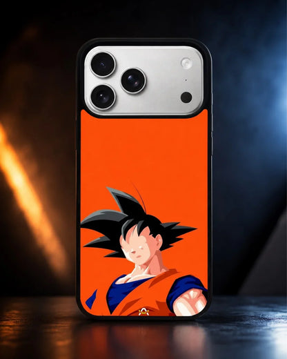 Anime Super Warrior Phone Case - Orange & Navy Fighter Print for iPhone, Samsung, Pixel, OnePlus & Vivo