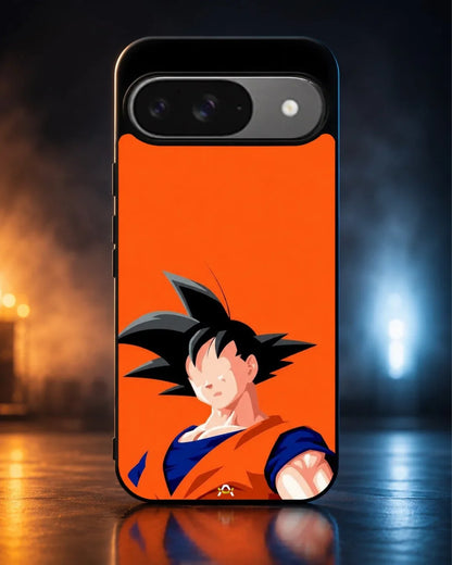 Anime Super Warrior Phone Case - Orange & Navy Fighter Print for iPhone, Samsung, Pixel, OnePlus & Vivo