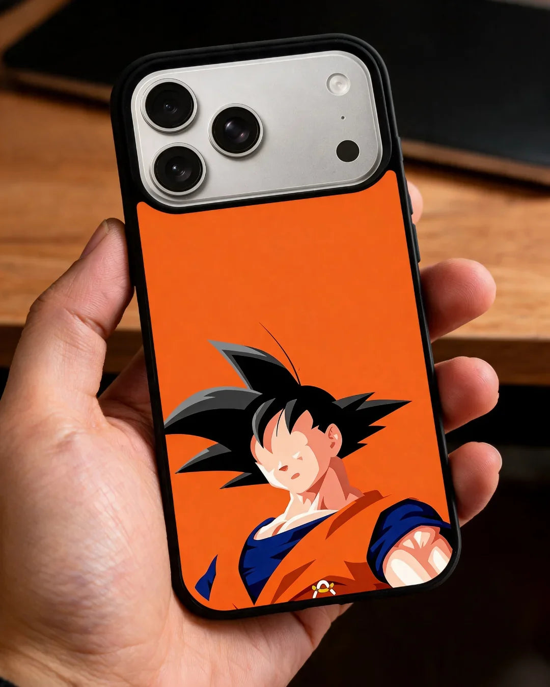 Anime Super Warrior Phone Case - Orange & Navy Fighter Print for iPhone, Samsung, Pixel, OnePlus & Vivo