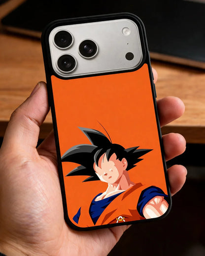 Anime Super Warrior Phone Case - Orange & Navy Fighter Print for iPhone, Samsung, Pixel, OnePlus & Vivo