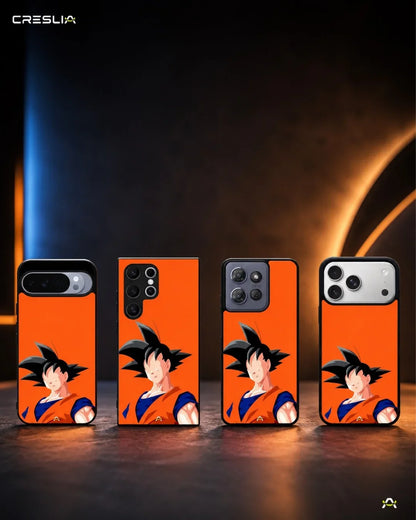 Anime Super Warrior Phone Case - Orange & Navy Fighter Print for iPhone, Samsung, Pixel, OnePlus & Vivo