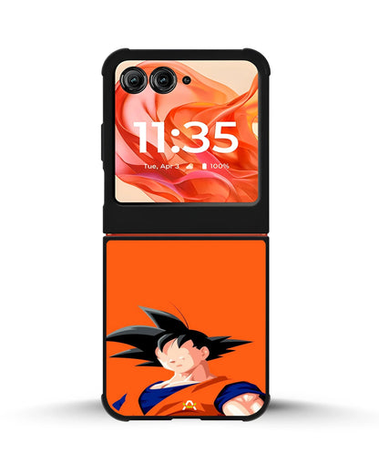 Anime Super Warrior Phone Case - Orange & Navy Fighter Print for iPhone, Samsung, Pixel, OnePlus & Vivo