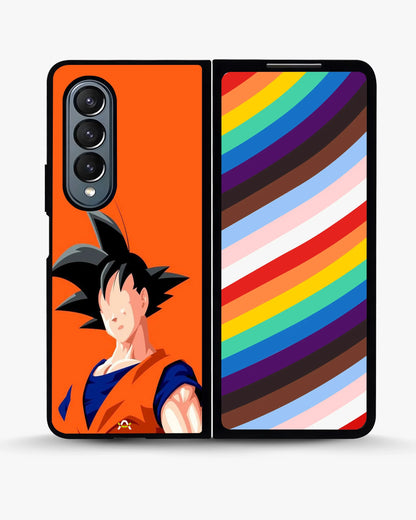 Anime Super Warrior Phone Case - Orange & Navy Fighter Print for iPhone, Samsung, Pixel, OnePlus & Vivo