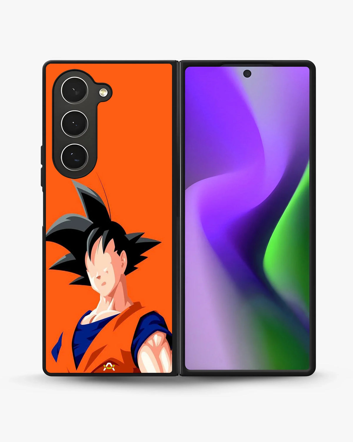 Anime Super Warrior Phone Case - Orange & Navy Fighter Print for iPhone, Samsung, Pixel, OnePlus & Vivo