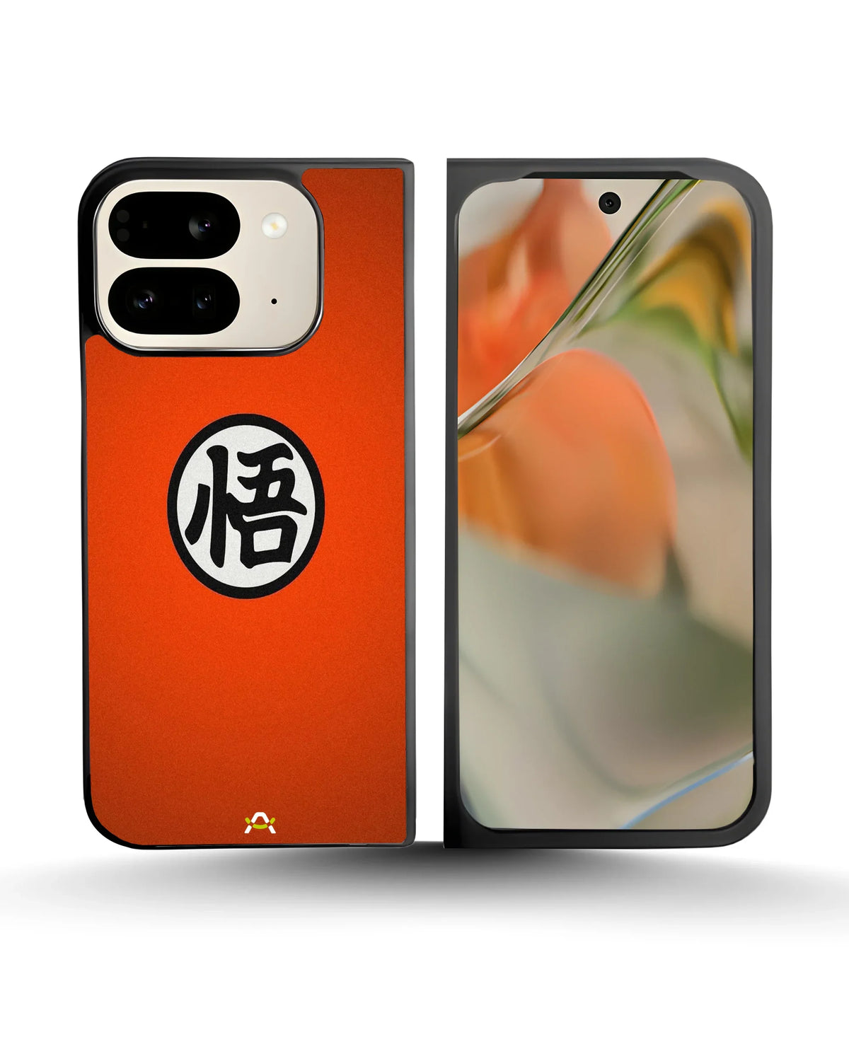 Anime Warrior Awakening Kanji Case - Glossy Orange Printed Cover for iPhone, Samsung, Pixel, OnePlus & Vivo