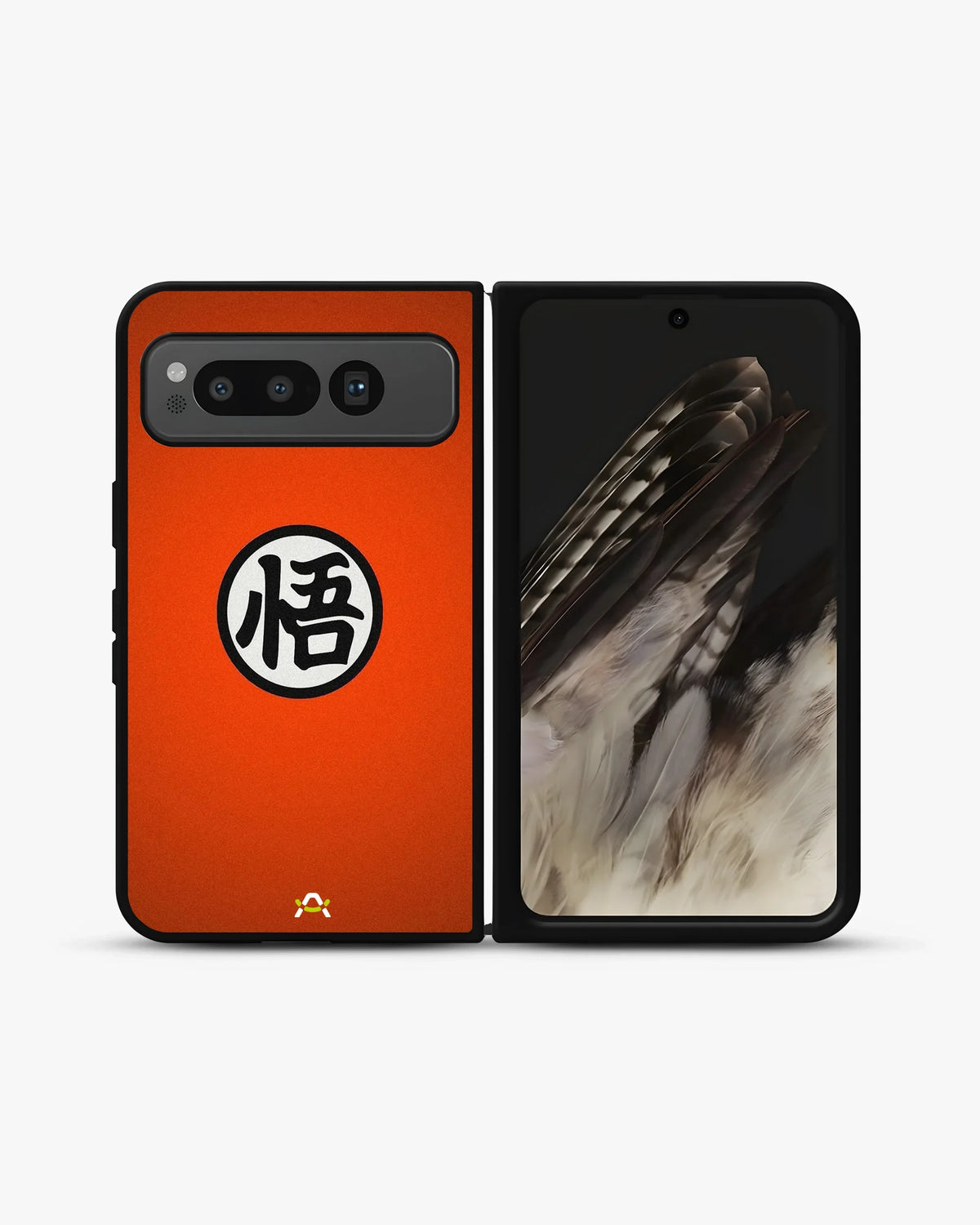 Anime Warrior Awakening Kanji Case - Glossy Orange Printed Cover for iPhone, Samsung, Pixel, OnePlus & Vivo
