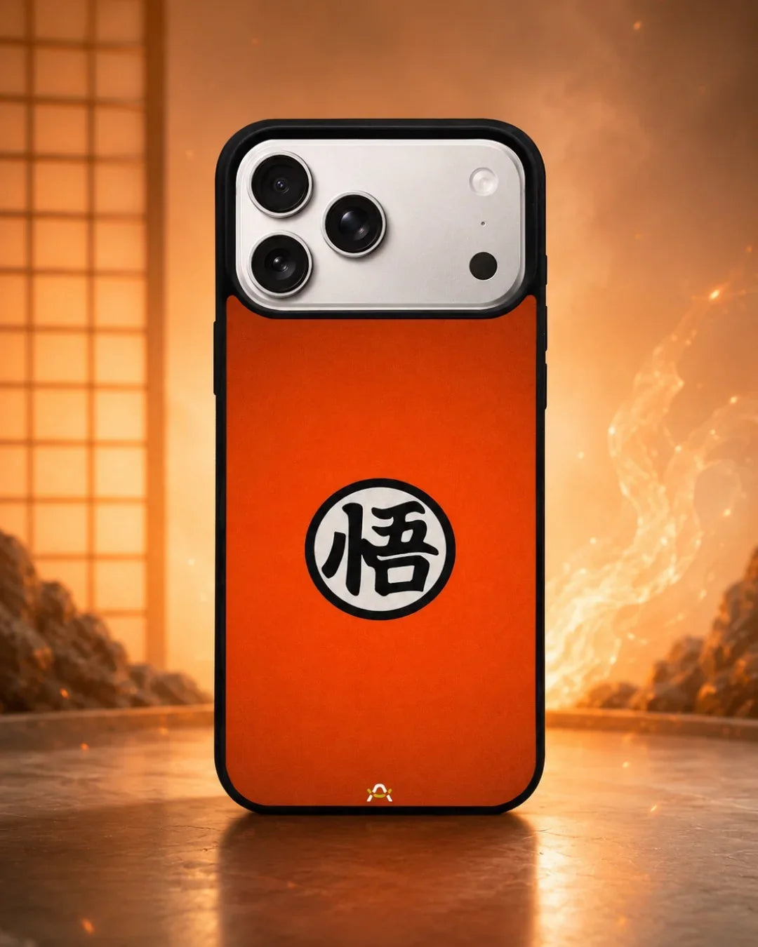 Anime Warrior Awakening Kanji Case - Glossy Orange Printed Cover for iPhone, Samsung, Pixel, OnePlus & Vivo