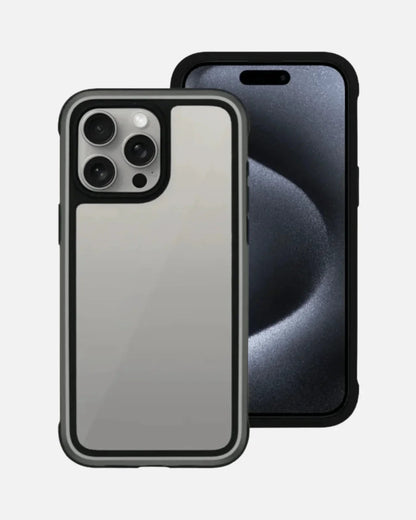 Ares Aviation-Grade Aluminum Alloy Bumper Case for iPhones - Titanium Grey