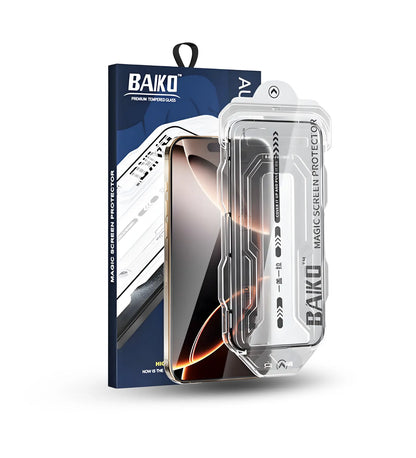 Automatic Dust-Free Tempered Glass Screen Protector with Magic Alignment Box (HD Clear / Privacy)
