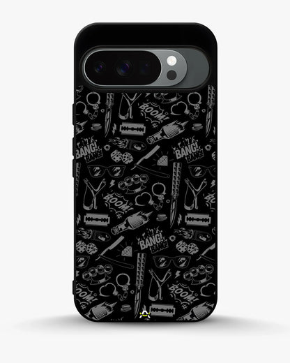 Black Street Art Phone Case - Graffiti & Typography Print for iPhone, Samsung, Pixel, OnePlus & Vivo