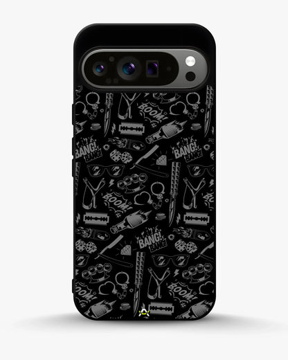 Black Street Art Phone Case - Graffiti & Typography Print for iPhone, Samsung, Pixel, OnePlus & Vivo