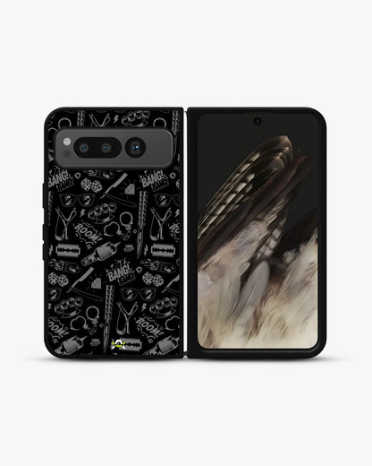 Black Street Art Phone Case - Graffiti & Typography Print for iPhone, Samsung, Pixel, OnePlus & Vivo