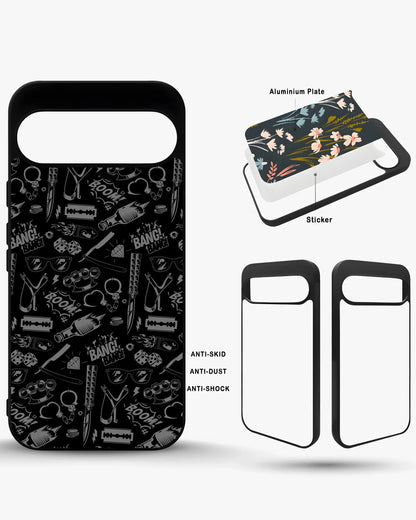 Black Street Art Phone Case - Graffiti & Typography Print for iPhone, Samsung, Pixel, OnePlus & Vivo