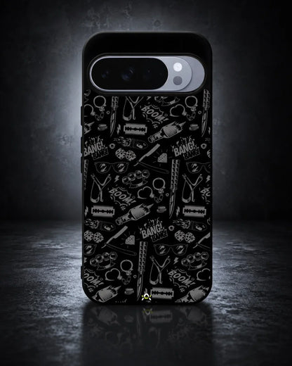 Black Street Art Phone Case - Graffiti & Typography Print for iPhone, Samsung, Pixel, OnePlus & Vivo