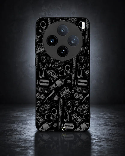 Black Street Art Phone Case - Graffiti & Typography Print for iPhone, Samsung, Pixel, OnePlus & Vivo