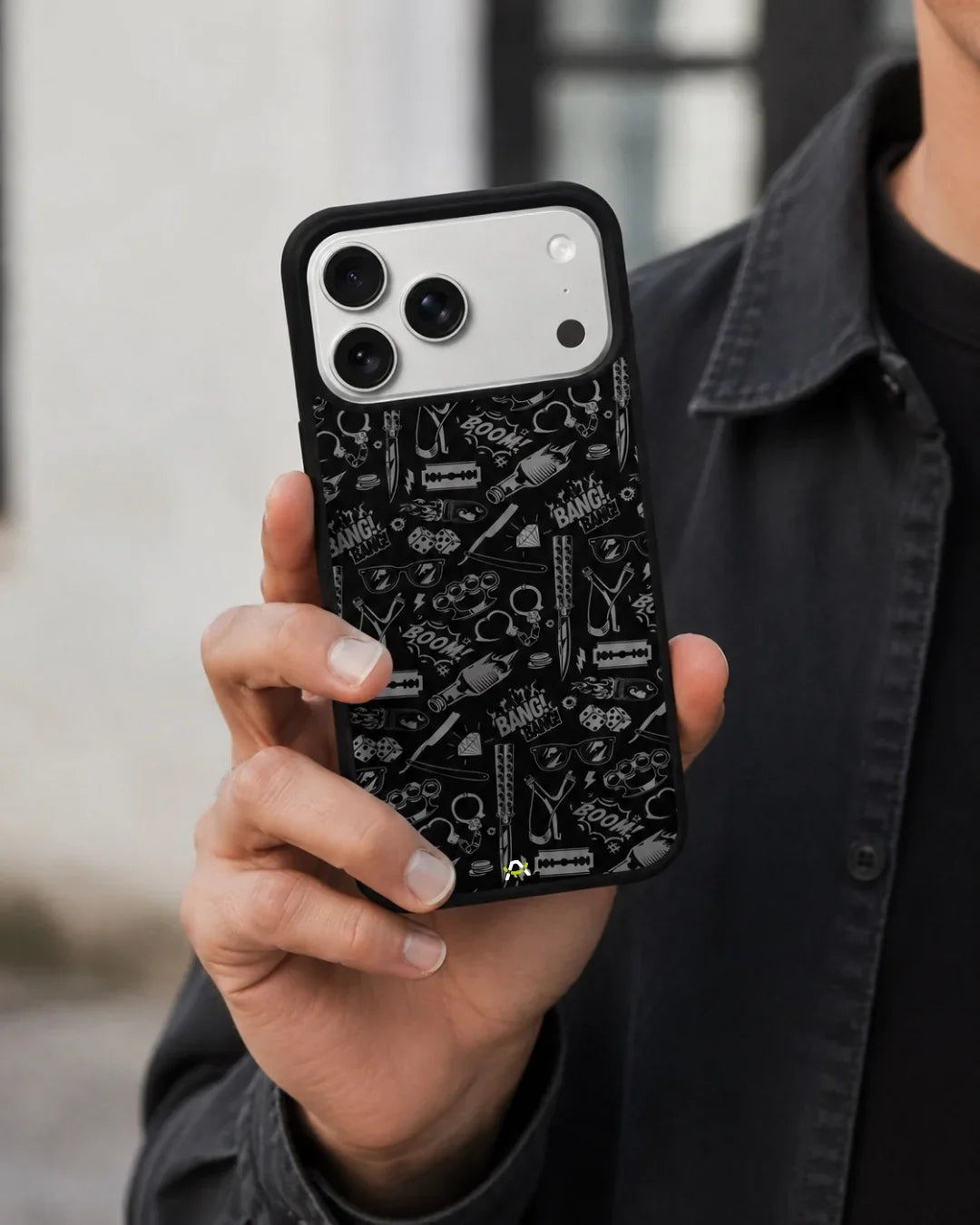 Black Street Art Phone Case - Graffiti & Typography Print for iPhone, Samsung, Pixel, OnePlus & Vivo