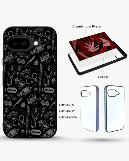 Black Street Art Phone Case - Graffiti & Typography Print for iPhone, Samsung, Pixel, OnePlus & Vivo