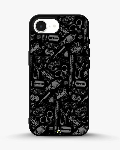 Black Street Art Phone Case - Graffiti & Typography Print for iPhone, Samsung, Pixel, OnePlus & Vivo