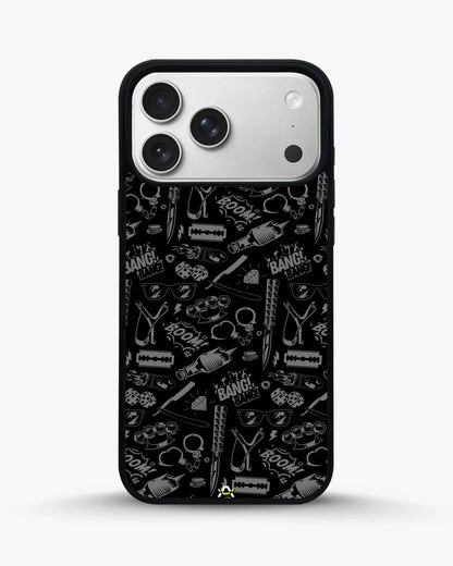 Black Street Art Phone Case - Graffiti & Typography Print for iPhone, Samsung, Pixel, OnePlus & Vivo