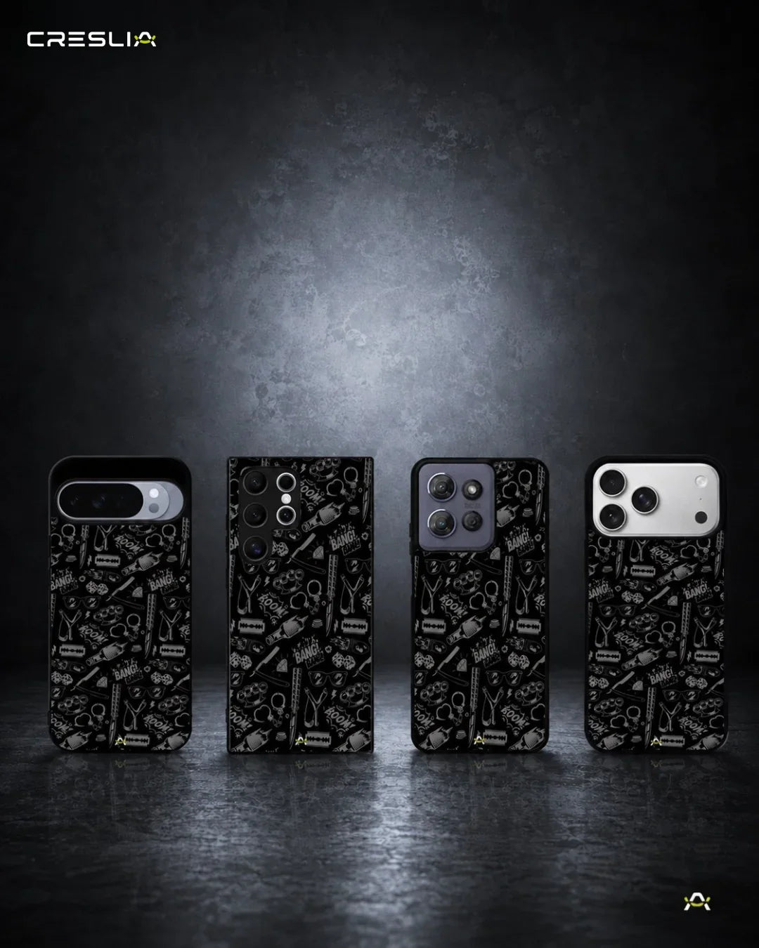 Black Street Art Phone Case - Graffiti & Typography Print for iPhone, Samsung, Pixel, OnePlus & Vivo