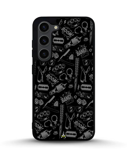 Black Street Art Phone Case - Graffiti & Typography Print for iPhone, Samsung, Pixel, OnePlus & Vivo