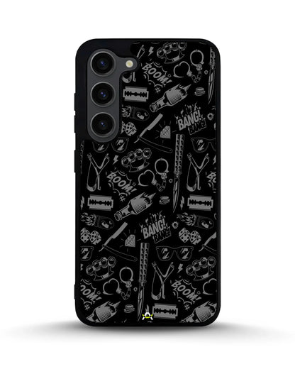 Black Street Art Phone Case - Graffiti & Typography Print for iPhone, Samsung, Pixel, OnePlus & Vivo