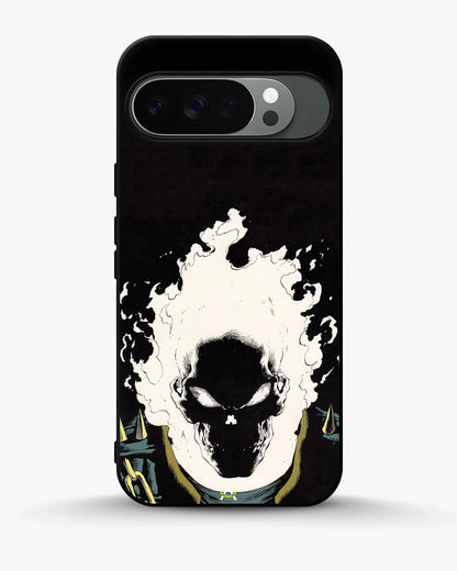 Blazing Comic Skull Phone Case - Flaming Comic Art Print for iPhone, Samsung, Pixel, OnePlus & Vivo