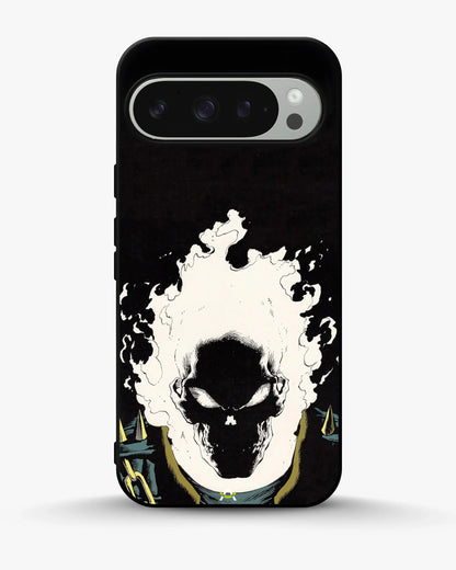 Blazing Comic Skull Phone Case - Flaming Comic Art Print for iPhone, Samsung, Pixel, OnePlus & Vivo