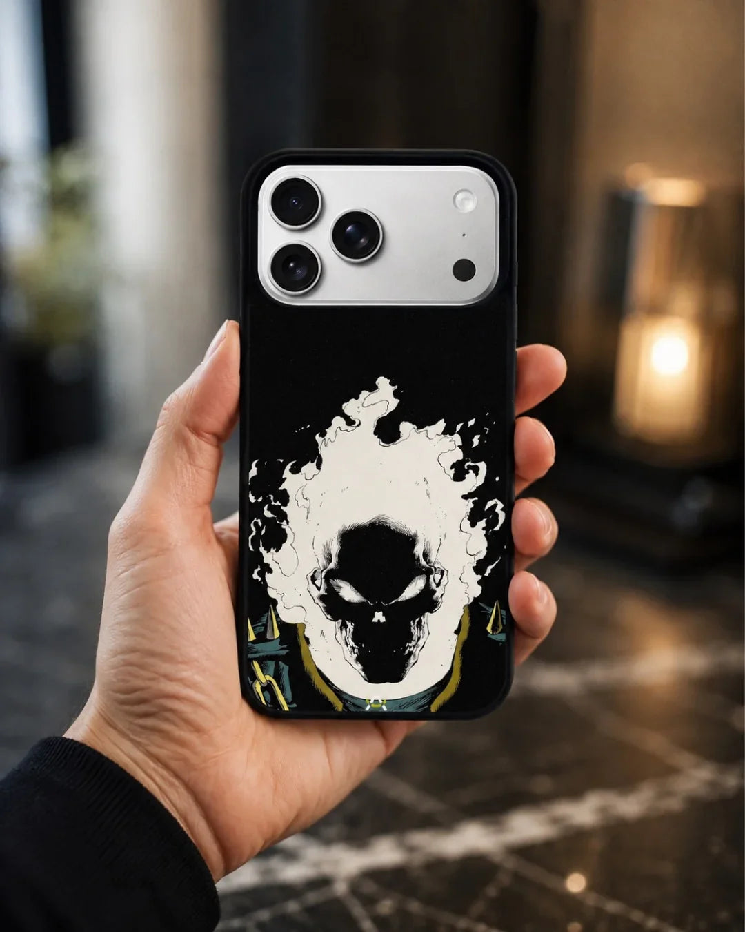 Blazing Comic Skull Phone Case - Flaming Comic Art Print for iPhone, Samsung, Pixel, OnePlus & Vivo