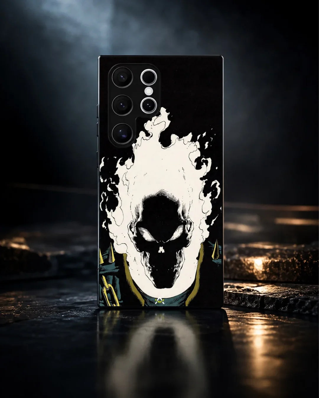 Blazing Comic Skull Phone Case - Flaming Comic Art Print for iPhone, Samsung, Pixel, OnePlus & Vivo