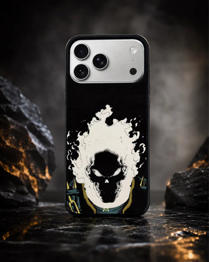 Blazing Comic Skull Phone Case - Flaming Comic Art Print for iPhone, Samsung, Pixel, OnePlus & Vivo