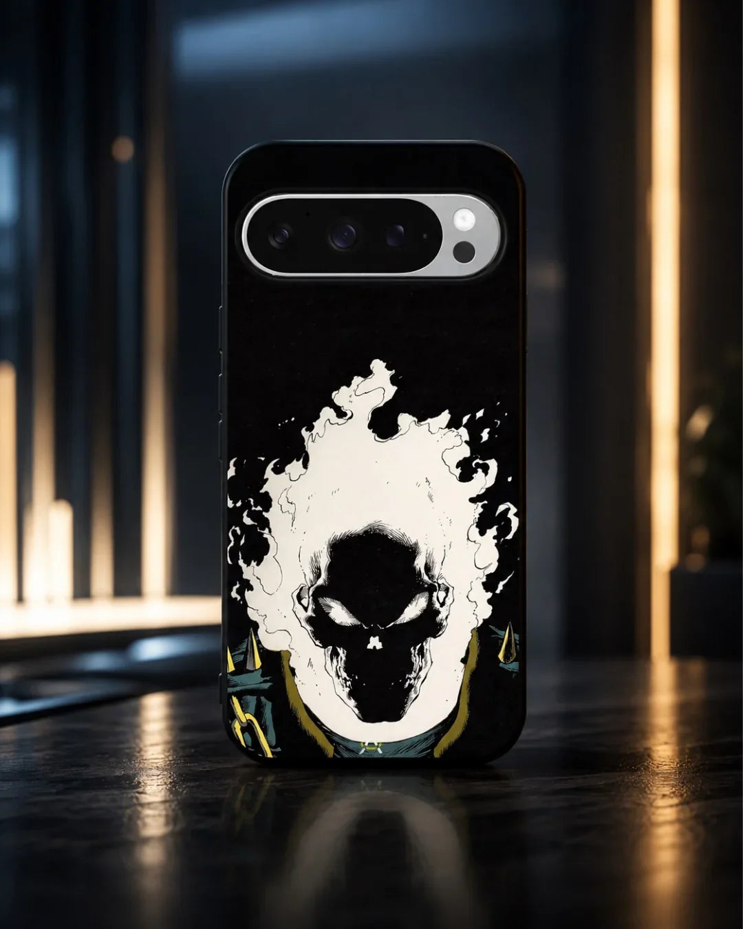 Blazing Comic Skull Phone Case - Flaming Comic Art Print for iPhone, Samsung, Pixel, OnePlus & Vivo