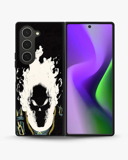 Blazing Comic Skull Phone Case - Flaming Comic Art Print for iPhone, Samsung, Pixel, OnePlus & Vivo