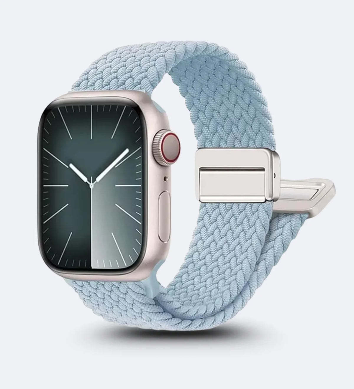 Magnetic Buckle Braided Loop Band for Apple Watch - Blue Nylon Strap