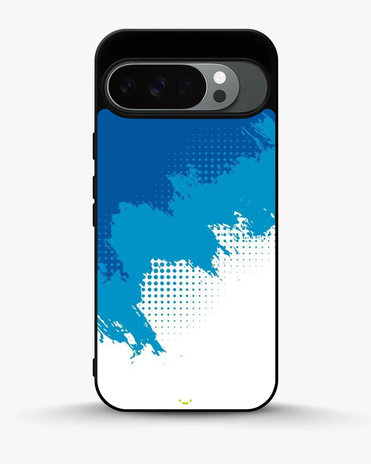 Blue Brush Strokes Phone Case - Abstract Paint & Halftone Print for iPhone, Samsung, Pixel, OnePlus & Vivo