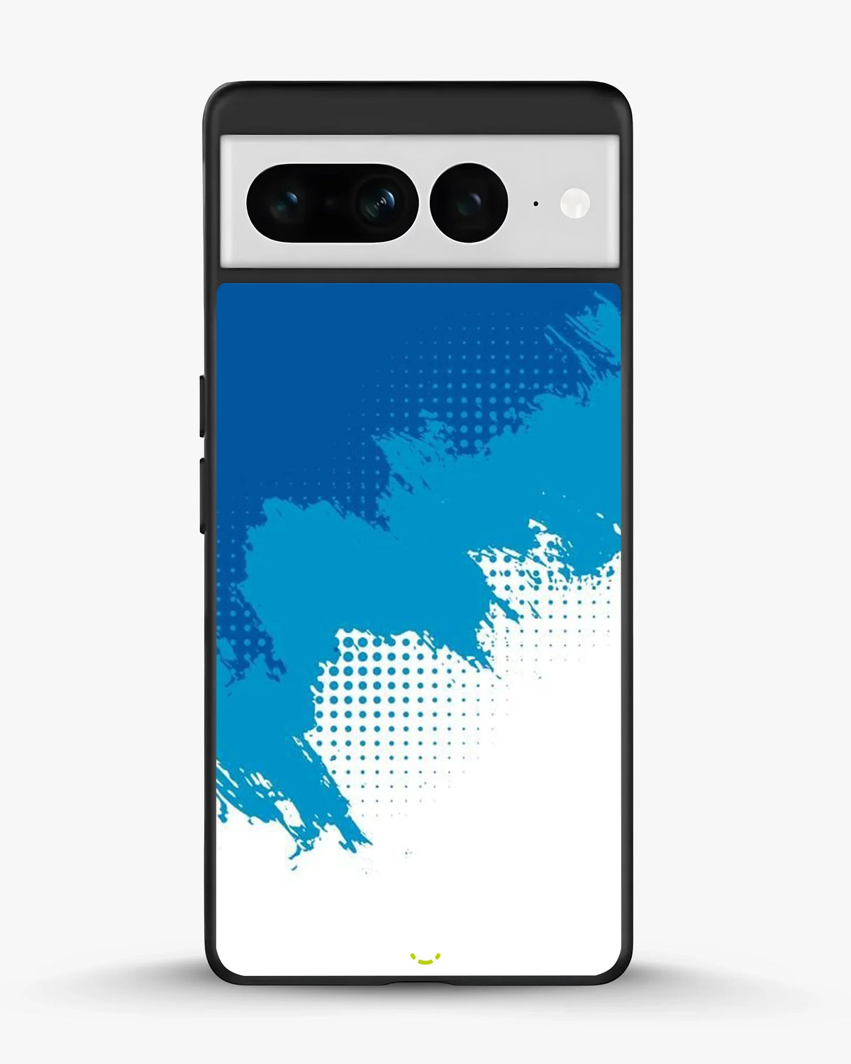 Blue Brush Strokes Phone Case - Abstract Paint & Halftone Print for iPhone, Samsung, Pixel, OnePlus & Vivo